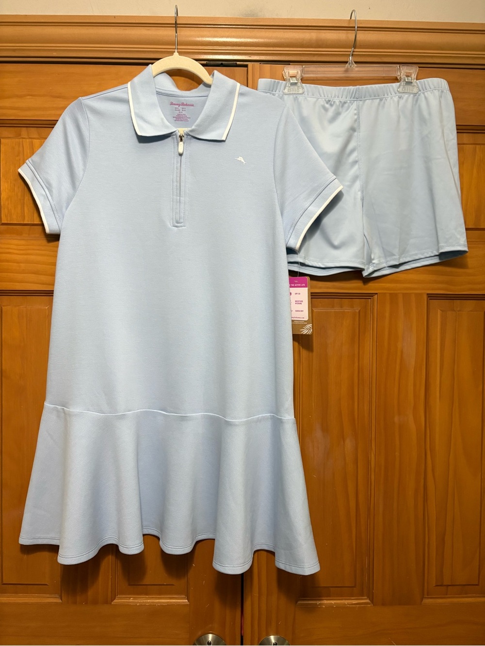 Tommy Bahama Light Blue Polo Athletic Dress with Matching Shorts Size Medium NWT